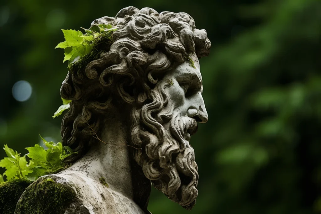 Stone sculpture representing Stoicism